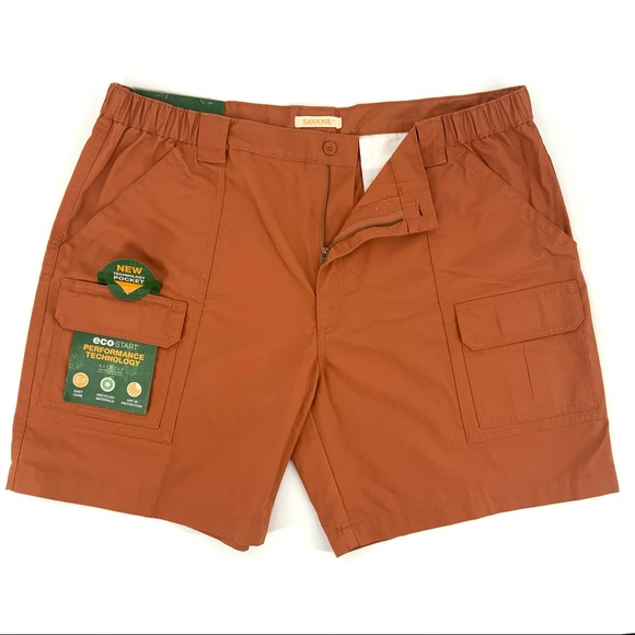 Savane Mens Cargo Hiking Shorts With 
